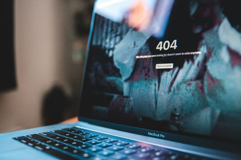 computer screen with a landing page mistake