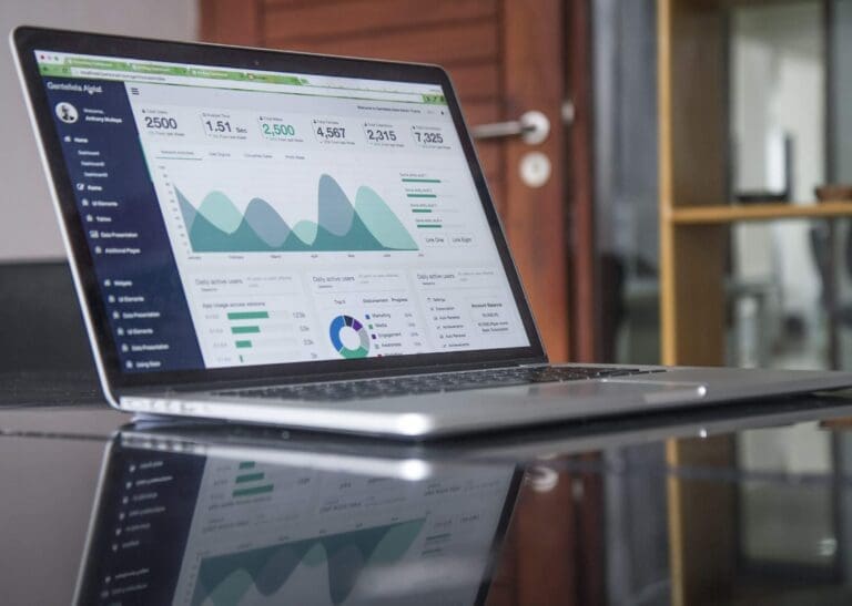Digital Marketing Data in the Laptop